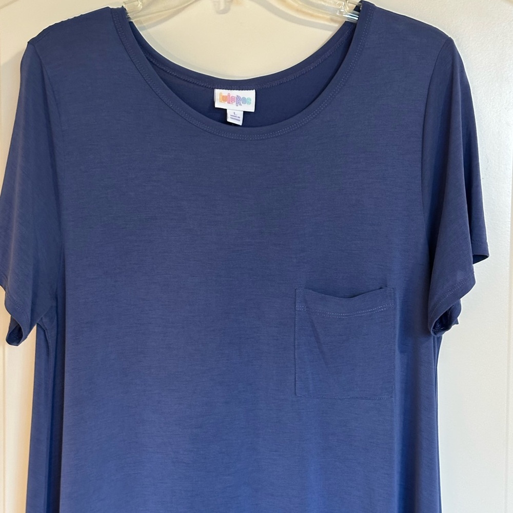 LuLaRoe Navy Blue High-Low Dress with Pocket